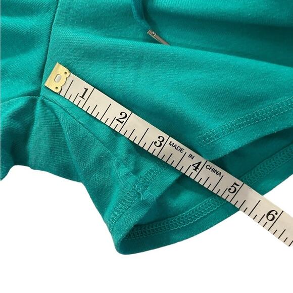 Nike turquoise green activewear low rise cotton blend short shorts size large - Picture 6 of 8